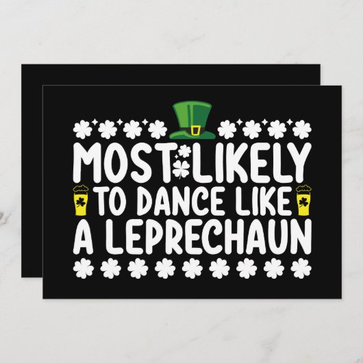 Waarschijnlijk om te dansen als een kabouter St Pa Kaart (Voorkant / Achterkant)