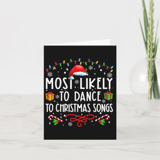 Waarschijnlijk om te dansen op kerstliedjes kaart (Voorkant)