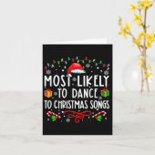 Waarschijnlijk om te dansen op kerstliedjes kaart (Gele Bloem)