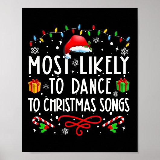 Waarschijnlijk om te dansen op kerstliedjes poster (Voorkant)