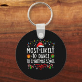 Waarschijnlijk om te dansen op kerstliedjes sleutelhanger (Voorkant)