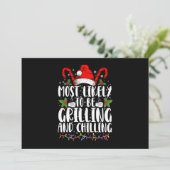 Waarschijnlijk om te grillen en te koelen Kerstmis Kaart (Staand voorkant)