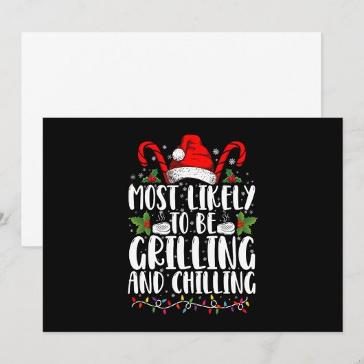 Waarschijnlijk om te grillen en te koelen Kerstmis Kaart (Voorkant / Achterkant)