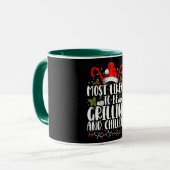 Waarschijnlijk om te grillen en te koelen Kerstmis Mok (Voorkant links)