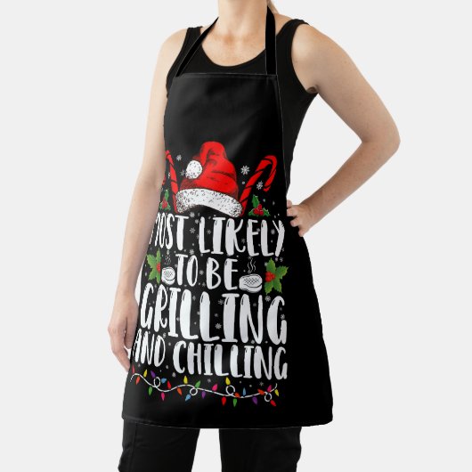 Waarschijnlijk om te grillen en te koelen Kerstmis Schort (Insitu)