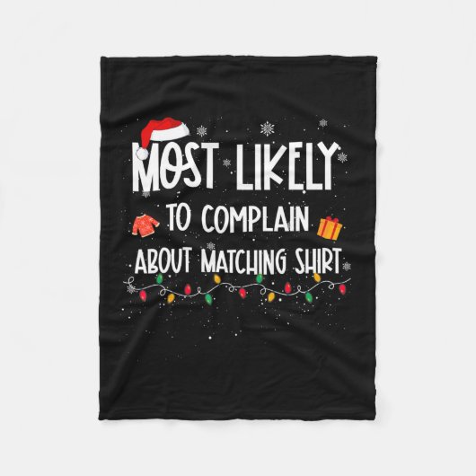 Waarschijnlijk om te klagen over bijpassend kerstp fleece deken (Voorkant)