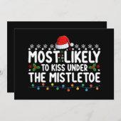 Waarschijnlijk om te kussen onder de maretak kerst kaart (Voorkant / Achterkant)