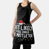 Waarschijnlijk om te kussen onder de maretak kerst schort (Insitu)