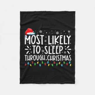 Waarschijnlijk om te slapen tijdens Kerstmis Famil Fleece Deken