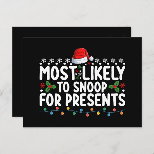 Waarschijnlijk om te snuffelen voor Cadeaus Kerstm Briefkaart (Voorkant / Achterkant)