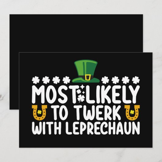 Waarschijnlijk om te werken met Leprechaun Dance F Kaart (Voorkant / Achterkant)