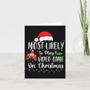 Waarschijnlijk om videogames te spelen op Christma Kaart