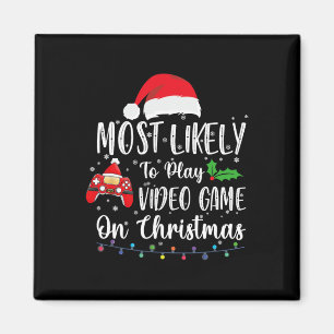 Waarschijnlijk om videogames te spelen op Christma Magneet
