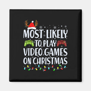 Waarschijnlijk om videospel te spelen op Kerstmis  Magneet