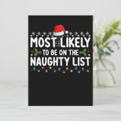 Waarschijnlijk op de ondeugende lijst met kerstdag kaart (Staand voorkant)