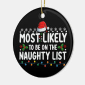 Waarschijnlijk op de ondeugende lijst met kerstdag keramisch ornament (Links)