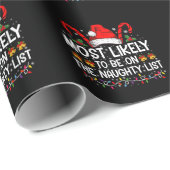 Waarschijnlijk op de stoute lijst met Kerstmis Cadeaupapier (Rol Hoek)