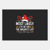 Waarschijnlijk op de stoute lijst met Kerstmis Inpakpapier Vel (Voorkant)