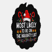 Waarschijnlijk op de stoute lijst met Kerstmis Ornament Kaart (Rechts)