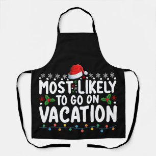 Waarschijnlijk op vakantie met de kerstfamilie schort