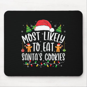 Waarschijnlijk Santa's Cookies Christmas Matching Muismat