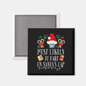 Waarschijnlijk scheet de Kerstman op schoot Fun Fa Magneet (Voorkant / Achterkant)