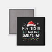 Waarschijnlijk scheet de Kerstman op schoot Fun Fa Magneet (Voorkant / Achterkant)