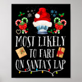 Waarschijnlijk scheet de Kerstman op schoot Fun Fa Poster (Voorkant)