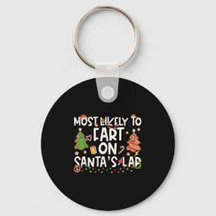 Waarschijnlijk scheet hij op Santas Lap Family Mat Sleutelhanger