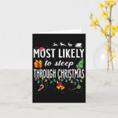 Waarschijnlijk slaap ik tijdens de kerstdagen kaart (Gele Bloem)