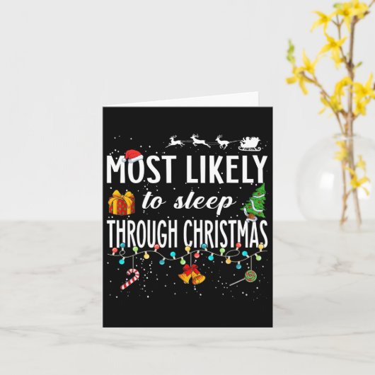 Waarschijnlijk slaap je met Kerstmis Kerstmis M Kaart (Gele Bloem)