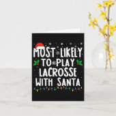 Waarschijnlijk speelt hij lacrosse met de kerstman kaart (Gele Bloem)