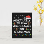 Waarschijnlijk Spelen Videogames Kerstmis Familie Kaart (Gele Bloem)