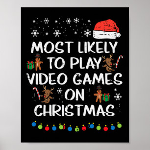 Waarschijnlijk Spelen Videogames Kerstmis Familie Poster