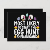 Waarschijnlijk start de eierjacht op Shenanigans Briefkaart (Voorkant / Achterkant)