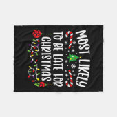 Waarschijnlijk te laat voor Kerstmis plezier Kerst Fleece Deken (Voorkant (Horizontaal))