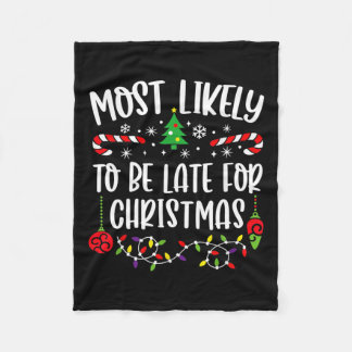 Waarschijnlijk te laat voor Kerstmis plezier Kerst Fleece Deken