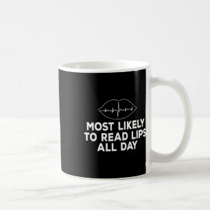 Waarschijnlijk te lezen lippen doof ASL gehoorverl Koffiemok