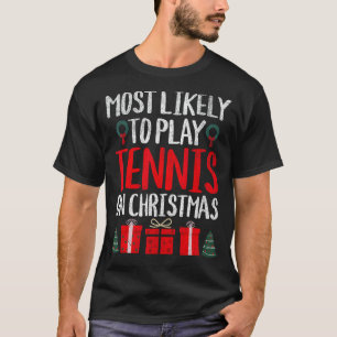 WAARSCHIJNLIJK TENNIS SPELEN MET KERST GRAPPIG T-SHIRT
