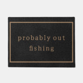 Waarschijnlijk uit Gevist Grappig Custom Black Tre Deurmat (Voorkant)