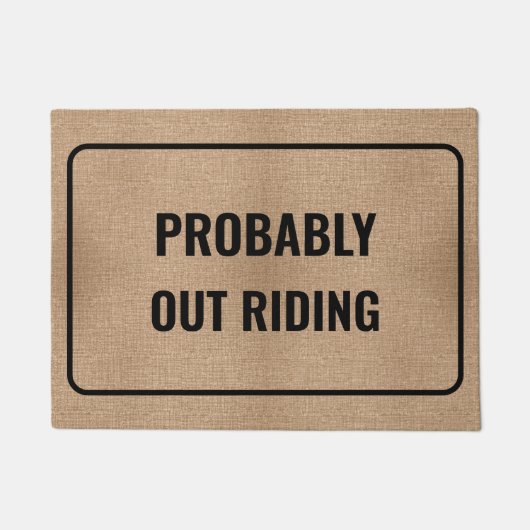 Waarschijnlijk uit rijden Custom & Grappig Welkom Deurmat (Voorkant)