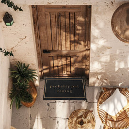 Waarschijnlijk uit wandelen Grappig Custom Black T Deurmat