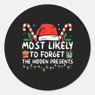 Waarschijnlijk vergeten we de verborgen Cadeaus fa Ronde Sticker