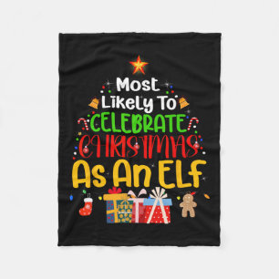 Waarschijnlijk viert hij Kerstmis als een elf Fleece Deken