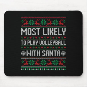 Waarschijnlijk volleybal spelen met Santa Funny Fa Muismat
