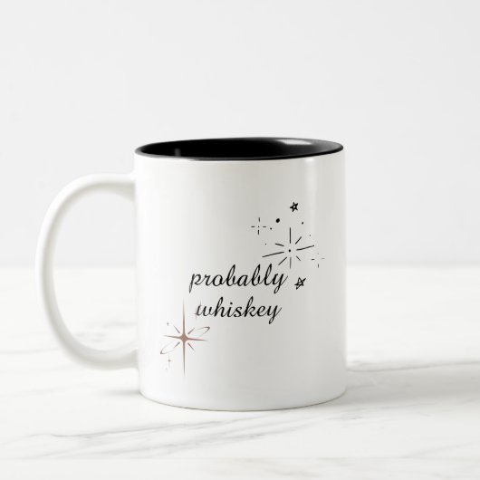 Waarschijnlijk Whiskey Funny Mug of iets dergelijk Tweekleurige Koffiemok (Links)