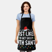 Waarschijnlijk wordt het sassy met Santa Christmas Schort (Gedragen)