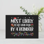 Waarschijnlijk wordt hij overreden door een rendie kaart (Staand voorkant)