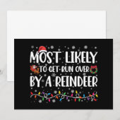 Waarschijnlijk wordt hij overreden door een rendie kaart (Voorkant / Achterkant)