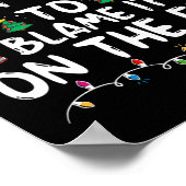 Waarschijnlijk zal Elf Santa Family Fu de schuld k Poster (Hoek)